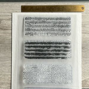5 Background Clear Stamps. Music.
